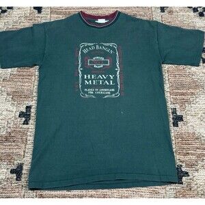 90s VTG Heavy Metal Shirt Mens Large Made in USA Graphic Thrash Vintage Band Tee